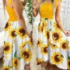 Vestido longo sling retalhos impressão irregular - Imagem 10